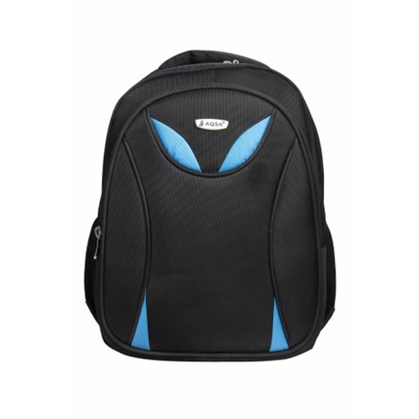 Aqsa ALB58 Fashionable Laptop Bag (Black and Blue)